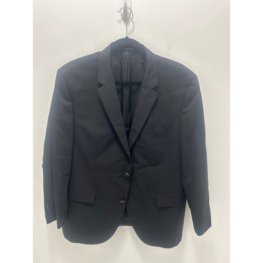 Hugo Boss Mens Black 100% Virgin Wool Blazer Sport Coat Lanificio Tesse Biella